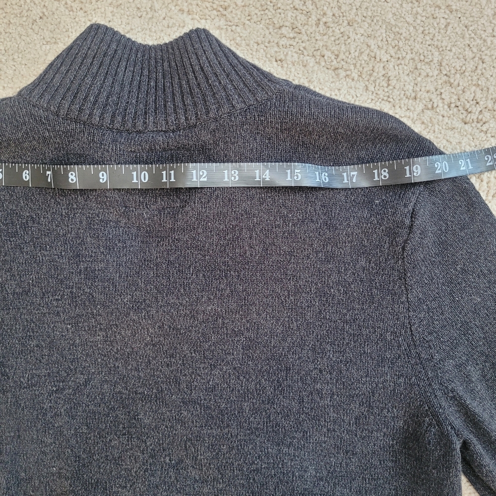 American Eagle Quarter Zip Pullover Sweater Athletic Fit Casual L‎ 100% Cotton - Picture 5 of 8